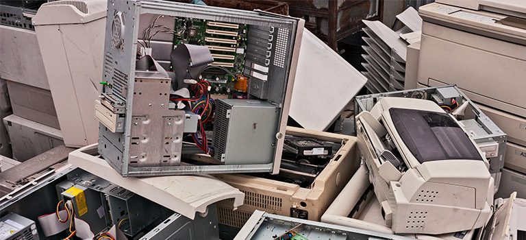Dead Computer, pile of computers, broken computers, cyber attack