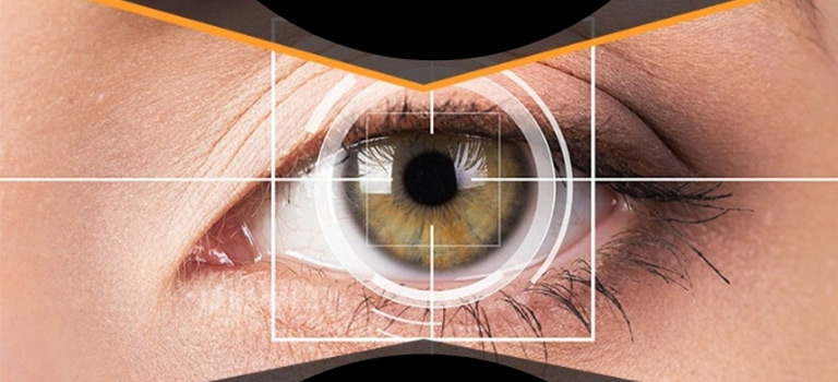 Eye Tracking, close up on eye, technology, futuristic
