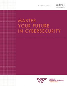 VT-MIT Whitepaper - Security Career