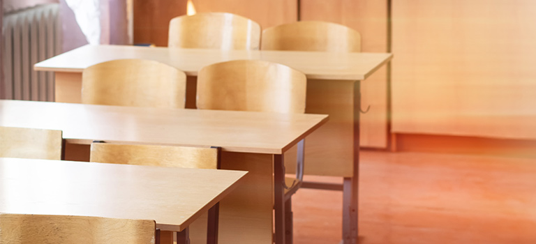 desks in a class ransomware remote learning school baltimore